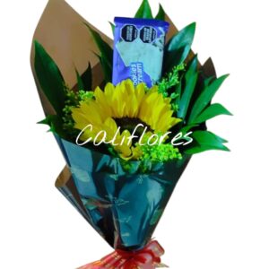 bouquet sencillo de girasol 08