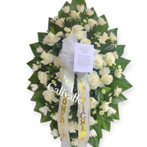 CORONA FUNEBRE BLANCA