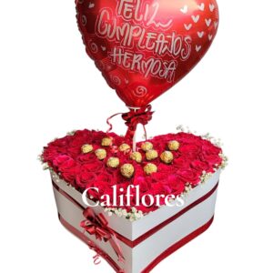 Corazón de rosas grande