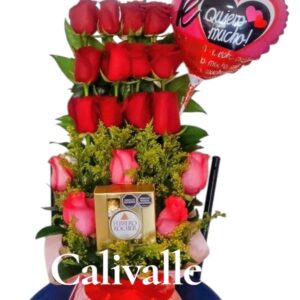 BOUQUET DE ROSA ESCALERA